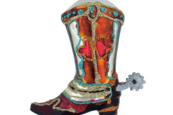 Cowboy boot ornament christmas