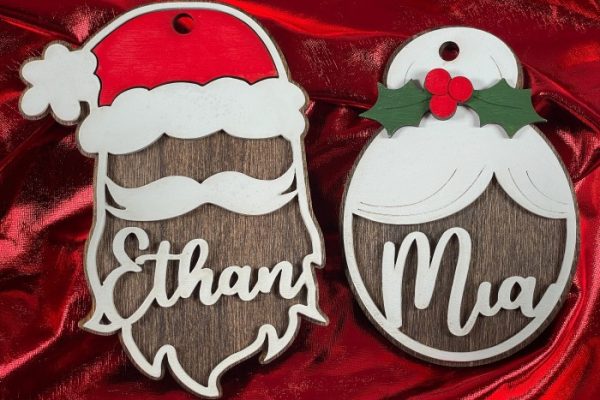 Mr and mrs christmas ornament