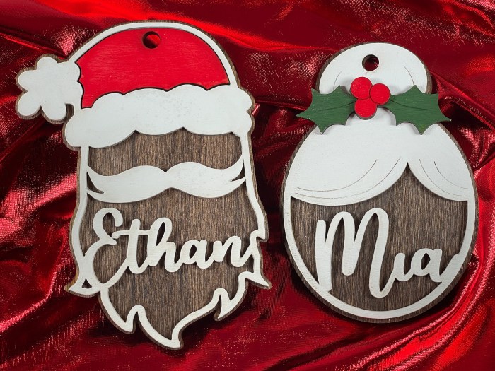 Mr and mrs christmas ornament