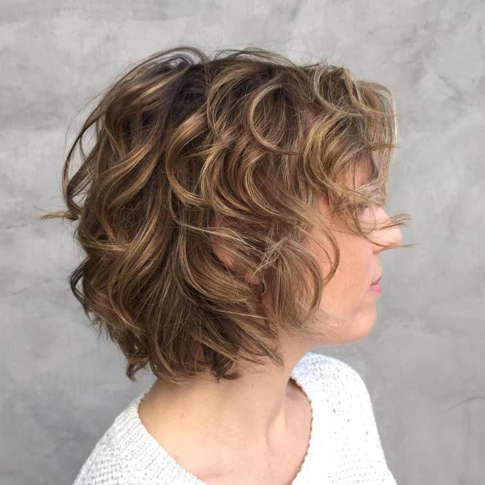 Curly short hairstyles for fine hair