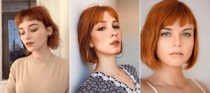 Short hairstyles for red hair