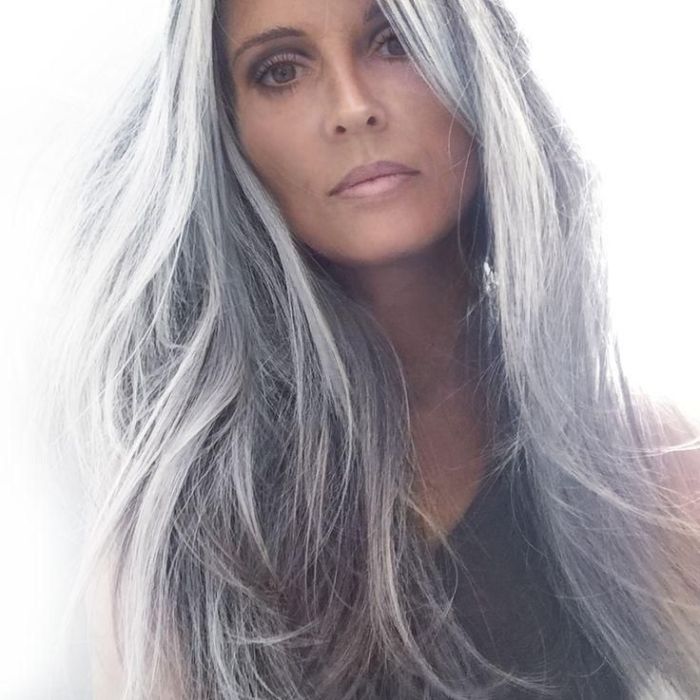 Hairstyles for long gray hair