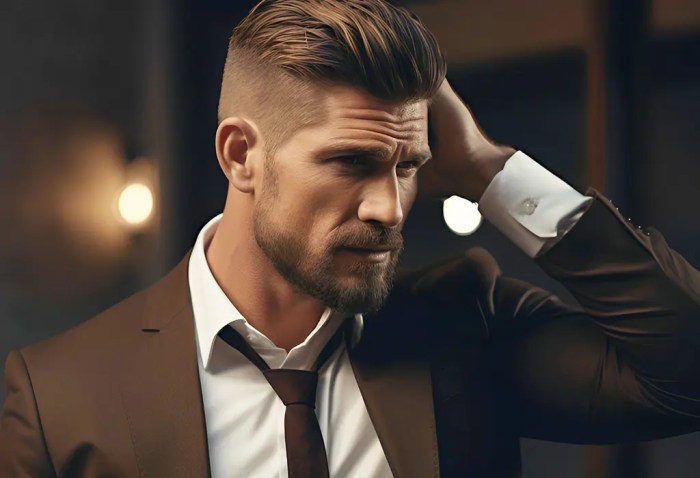 Hairstyle for men with less hair