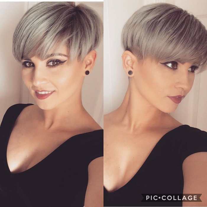 Short hairstyles for straight hair with bangs