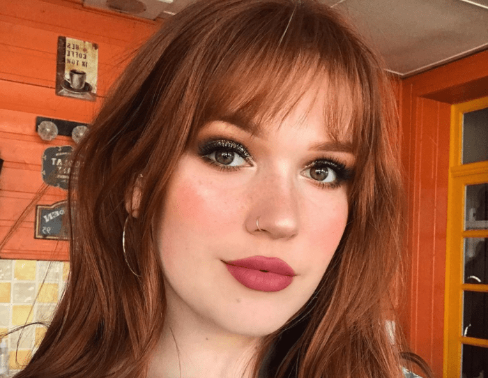 Red hair bangs hairstyles