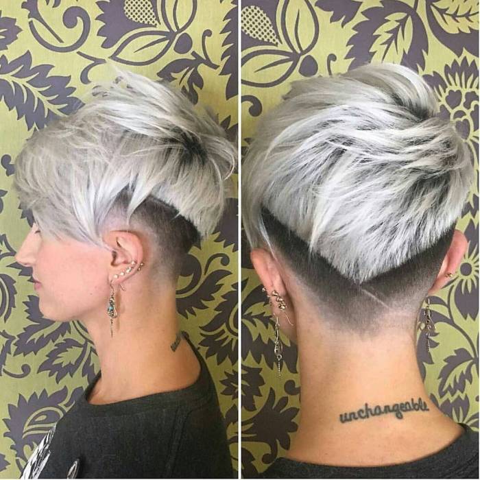 Short hairstyles hair fine pixie haircuts women cuts cut haircut very undercut designs super thin haare silver kurze choppy tomboy