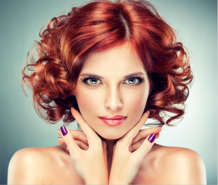 Short hairstyles for red hair