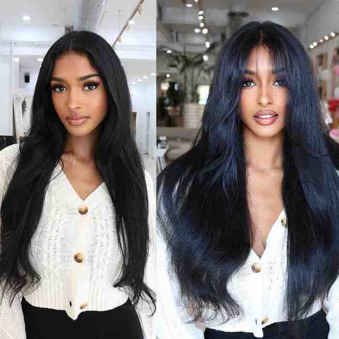 Hairstyles for long straight hair with bangs